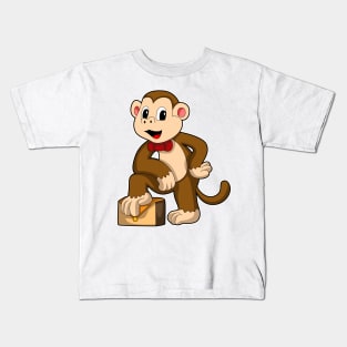 Monkey with Bag Kids T-Shirt